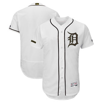 Men's Detroit Tigers Majestic White 2018 Memorial Day Authentic Collection Flex Base Team Custom Jersey Men's Detroit Tigers Majestic White 2018 Memorial Day Authentic Collection Flex Base Team Custom Jersey