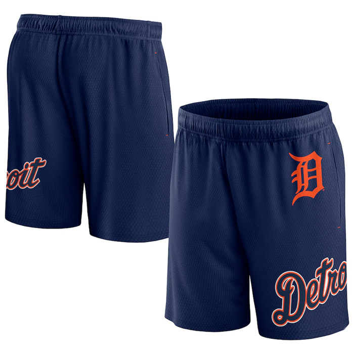 Men's Detroit Tigers Navy Clincher Mesh Shorts Men's Detroit Tigers Navy Clincher Mesh Shorts