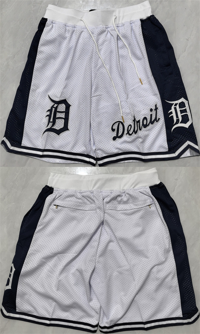 Men's Detroit Tigers White Shorts (Run Small) Men's Detroit Tigers White Shorts (Run Small)