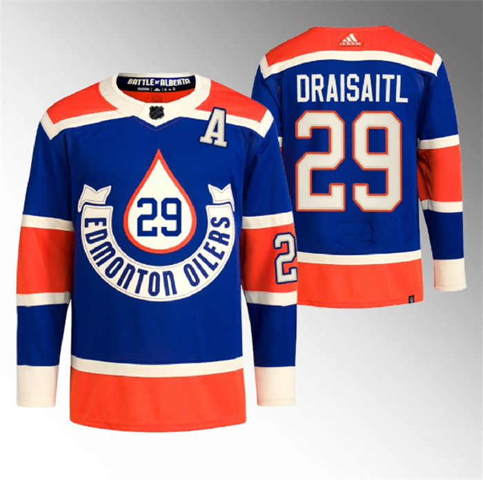 Men's Edmonton Oilers #29 Leon Draisaitl 2023 Royal Heritage Classic Primegreen Stitched Jersey Men's Edmonton Oilers #29 Leon Draisaitl 2023 Royal Heritage Classic Primegreen Stitched Jersey