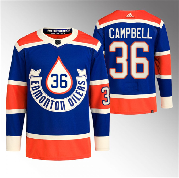 Men's Edmonton Oilers #36 Jack Campbell 2023 Royal Heritage Classic Primegreen Stitched Jersey Men's Edmonton Oilers #36 Jack Campbell 2023 Royal Heritage Classic Primegreen Stitched Jersey