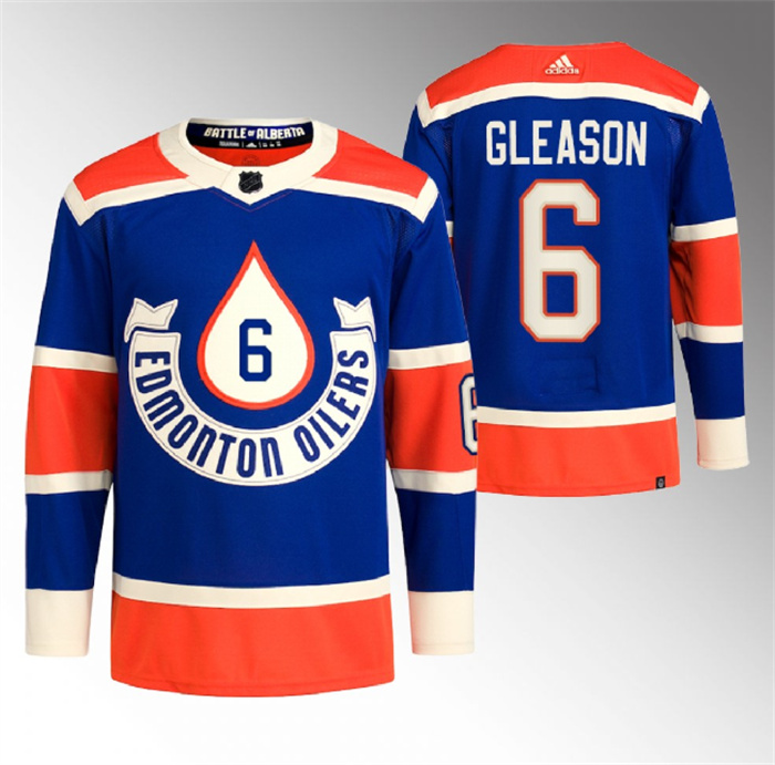 Men's Edmonton Oilers #6 Ben Gleason 2023 Royal Heritage Classic Primegreen Stitched Jersey Men's Edmonton Oilers #6 Ben Gleason 2023 Royal Heritage Classic Primegreen Stitched Jersey