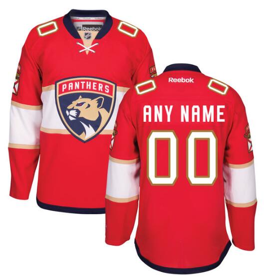 Men's Florida Panthers Reebok Red Home Premier Custom 2016-17 Jersey