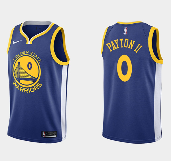Men's Golden State Warriors #0 Gary Payton II Blue Stitched Basketball Jersey Men's Golden State Warriors #0 Gary Payton II Blue Stitched Basketball Jersey