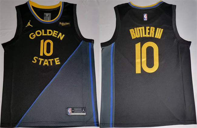 Men's Golden State Warriors #10 Jimmy Bulter III Black 2024 25 Statement Edition Stitched Basketball Jersey Men's Golden State Warriors #10 Jimmy Bulter III Black 2024 25 Statement Edition Stitched Basketball Jersey