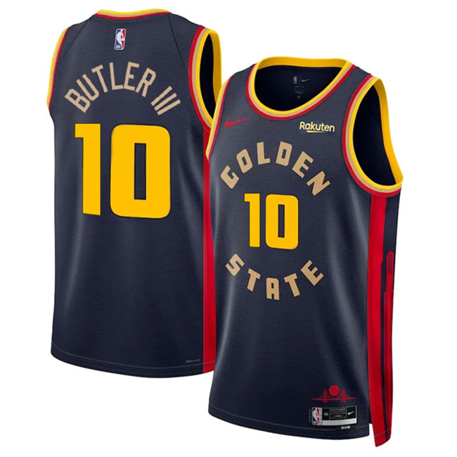 Men's Golden State Warriors #10 Jimmy Bulter III Navy 2025 City Edition Stitched Basketball Jersey Men's Golden State Warriors #10 Jimmy Bulter III Navy 2025 City Edition Stitched Basketball Jersey