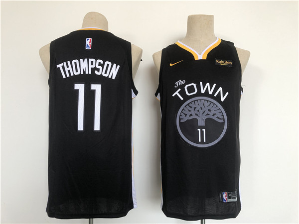Men's Golden State Warriors #11 Klay Thompson Black Stitched Basletball Jersey Men's Golden State Warriors #11 Klay Thompson Black Stitched Basletball Jersey