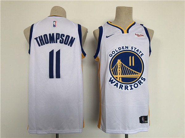 Men's Golden State Warriors #11 Klay Thompson White Stitched Basletball Jersey Men's Golden State Warriors #11 Klay Thompson White Stitched Basletball Jersey