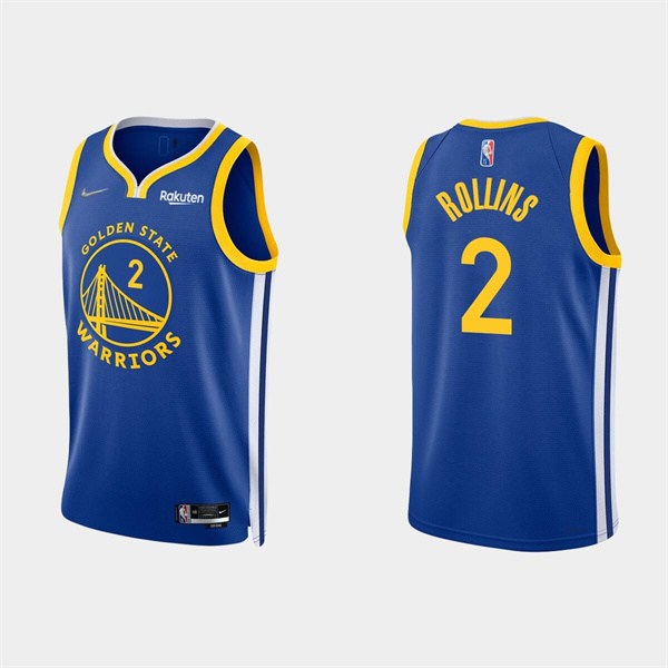 Men's Golden State Warriors #2 Ryan Rollins 2022 Royal Stitched Basketball Jersey Men's Golden State Warriors #2 Ryan Rollins 2022 Royal Stitched Basketball Jersey