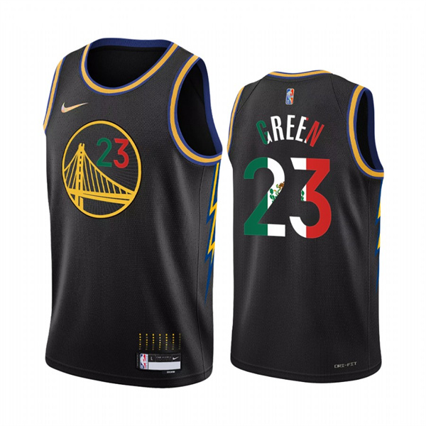 Men's Golden State Warriors #23 Draymond Green 2022 Black Special Mexico City Edition Stitched Jersey Men's Golden State Warriors #23 Draymond Green 2022 Black Special Mexico City Edition Stitched Jersey