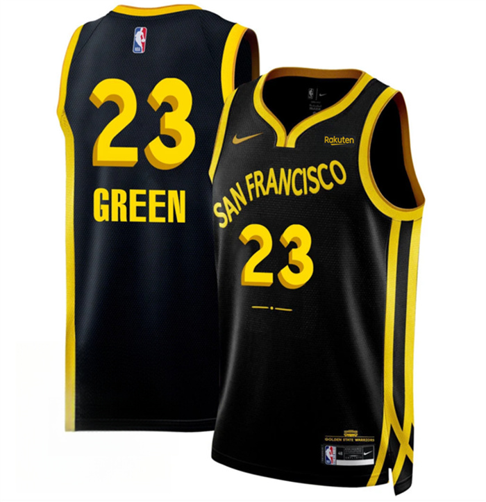 Men's Golden State Warriors #23 Draymond Green Black 2023 24 City Edition Stitched Basketball Jersey Men's Golden State Warriors #23 Draymond Green Black 2023 24 City Edition Stitched Basketball Jersey
