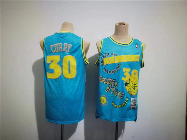 Men's Golden State Warriors #30 Stephen Curry Blue Throwback Stitched Jersey Men's Golden State Warriors #30 Stephen Curry Blue Throwback Stitched Jersey