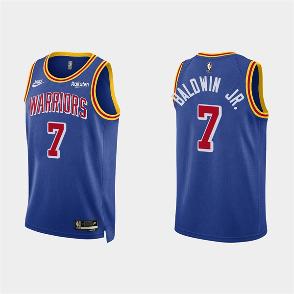 Men's Golden State Warriors #7 Patrick Baldwin Jr. 2022 Royal Stitched Basketball Jerseys Men's Golden State Warriors #7 Patrick Baldwin Jr. 2022 Royal Stitched Basketball Jerseys