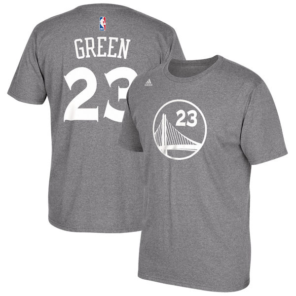 Men's Golden State Warriors 23 Draymond Green Gray Net Number T-Shirt Men's Golden State Warriors 23 Draymond Green Gray Net Number T-Shirt