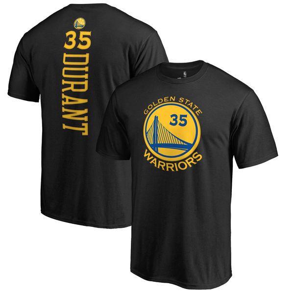 Men's Golden State Warriors 35 Kevin Durant Fanatics Branded Black Backer Name & Number T-Shirt Men's Golden State Warriors 35 Kevin Durant Fanatics Branded Black Backer Name & Number T-Shirt