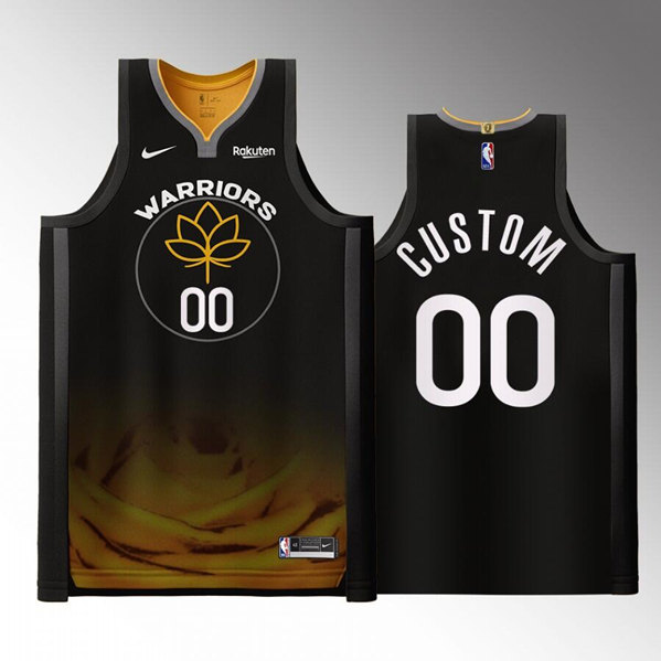 Men's Golden State Warriors Active Player Custom 2022 23 Black City Edition Stitched Basketball Jersey Men's Golden State Warriors Active Player Custom 2022 23 Black City Edition Stitched Basketball Jersey