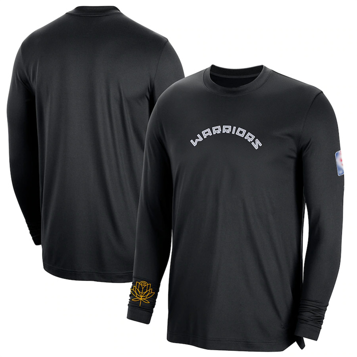 Men's Golden State Warriors Black 2022 23 City Edition Essential Expressive Long Sleeve T-Shirt