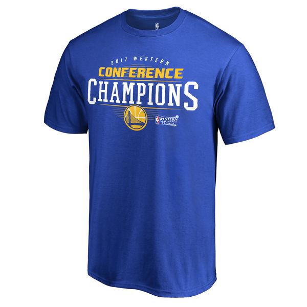 Men's Golden State Warriors Fanatics Branded Blue 2017 Western Conference Champions Big & Tall Crossover T-Shirt Men's Golden State Warriors Fanatics Branded Blue 2017 Western Conference Champions Big & Tall Crossover T-Shirt