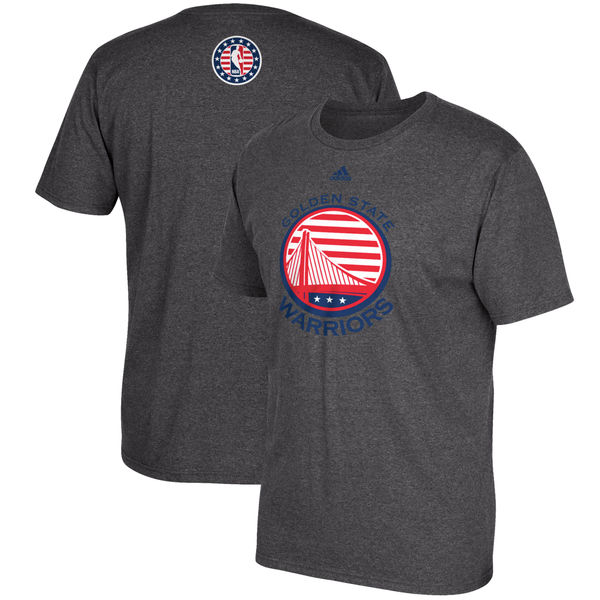 Men's Golden State Warriors Gray Hoops For Troops T-Shirt Men's Golden State Warriors Gray Hoops For Troops T-Shirt