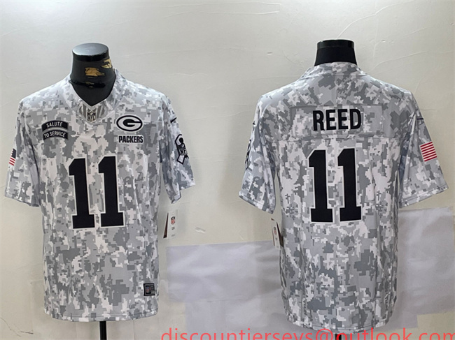 Men's Green Bay Packers #11 Jayden Reed 2024 F.U.S.E Arctic Camo Salute To Service Limited Stitched Football Jersey Men's Green Bay Packers #11 Jayden Reed 2024 F.U.S.E Arctic Camo Salute To Service Limited Stitched Football Jersey