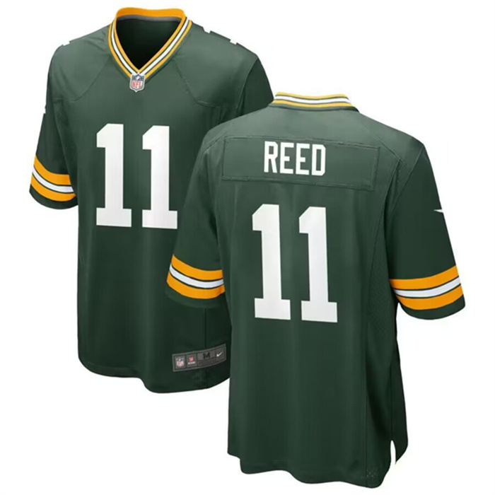 Men's Green Bay Packers #11 Jayden Reed Green Stitched Game Jerseys Men's Green Bay Packers #11 Jayden Reed Green Stitched Game Jerseys