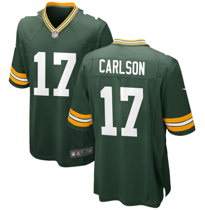 Men's Green Bay Packers #17 Anders Carlson Green Stitched Game Jersey Men's Green Bay Packers #17 Anders Carlson Green Stitched Game Jersey