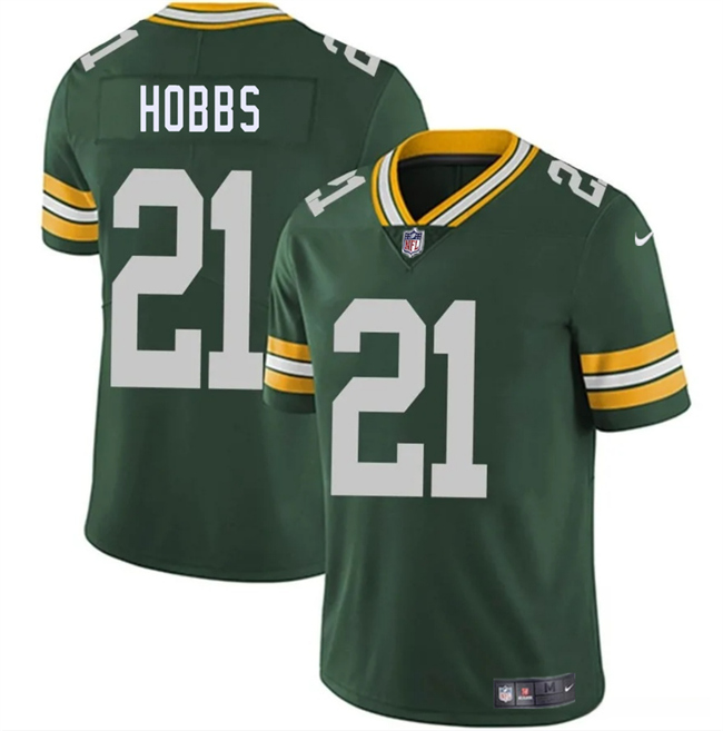 Men's Green Bay Packers #21 Nate Hobbs Green 2025 Vapor Untouchable Limited Stitched Jersey