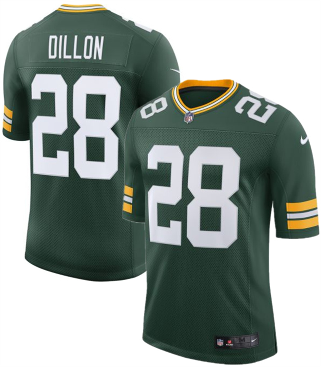 Men's Green Bay Packers #28 A. J. Dillon Green 2025 New Vapor Untouchable Limited Stitched Football Jersey Men's Green Bay Packers #28 A. J. Dillon Green 2025 New Vapor Untouchable Limited Stitched Football Jersey