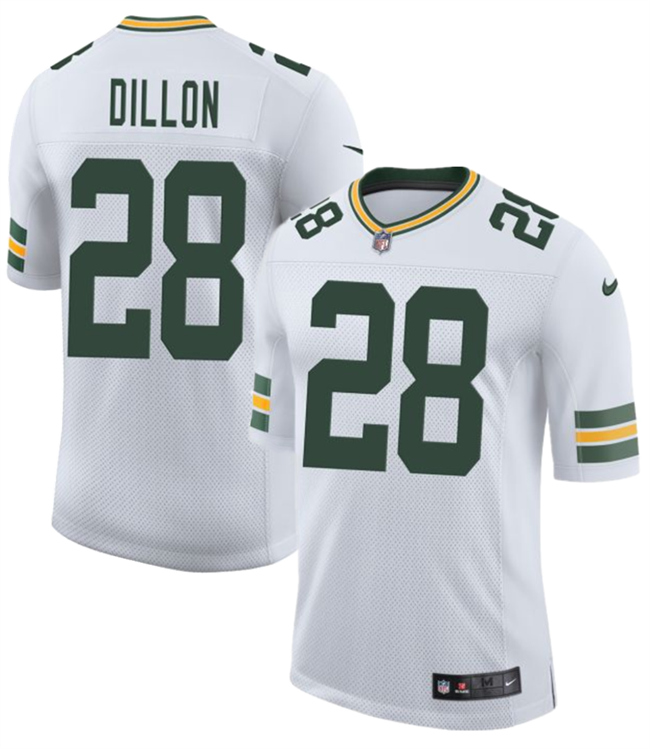 Men's Green Bay Packers #28 A. J. Dillon White 2025 New Vapor Untouchable Limited Stitched Football Jersey Men's Green Bay Packers #28 A. J. Dillon White 2025 New Vapor Untouchable Limited Stitched Football Jersey