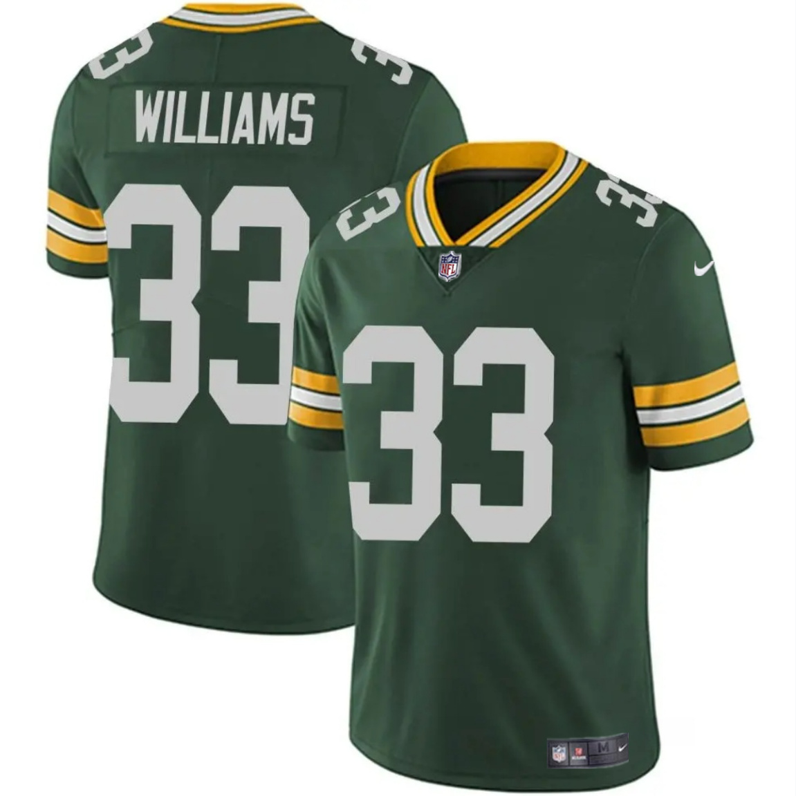 Men's Green Bay Packers #33 Evan Williams Green Vapor Untouchable Limited Stitched Jersey Men's Green Bay Packers #33 Evan Williams Green Vapor Untouchable Limited Stitched Jersey