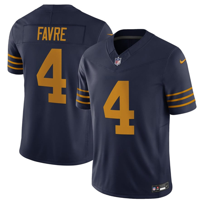 Men's Green Bay Packers #4 Brett Favre Navy The 1923 Classic Vapor F.U.S.E. Limited Stitched Football Jersey