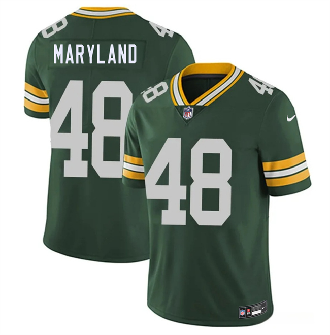 Men's Green Bay Packers #48 RJ Maryland Green 2026 Draft Vapor Untouchable Limited Stitched Football Jersey Men's Green Bay Packers #48 RJ Maryland Green 2026 Draft Vapor Untouchable Limited Stitched Football Jersey