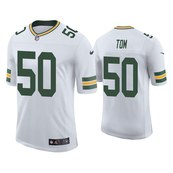 Men's Green Bay Packers #50 Zach Tom White Stitched Football Jersey Men's Green Bay Packers #50 Zach Tom White Stitched Football Jersey