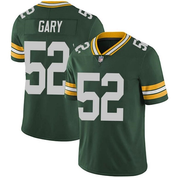 Men's Green Bay Packers #52 Rashan Gary Green Stitched Football Jersey Men's Green Bay Packers #52 Rashan Gary Green Stitched Football Jersey