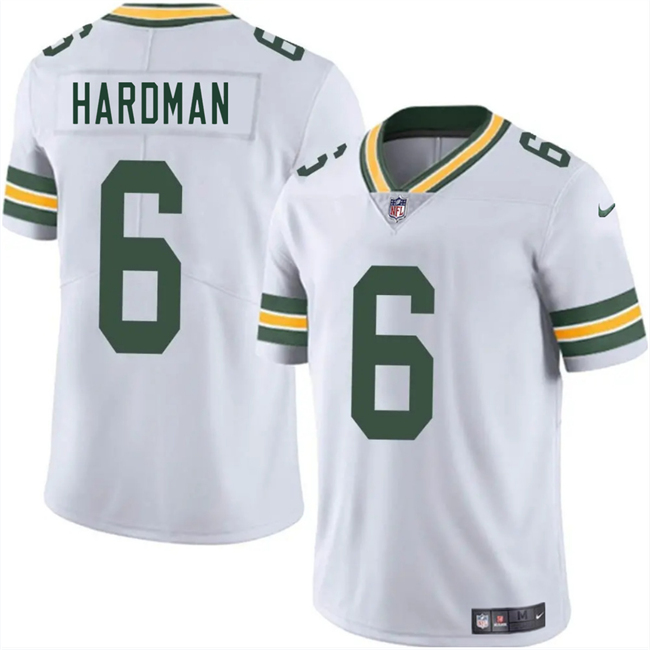 Men's Green Bay Packers #6 Mecole Hardman White 2025 Vapor Untouchable Limited Stitched Jersey