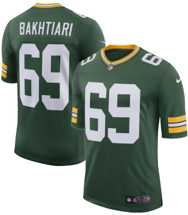 Men's Green Bay Packers #69 David Bakhtiari Green 2025 Vapor Untouchable Limited Stitched Football Jersey Men's Green Bay Packers #69 David Bakhtiari Green 2025 Vapor Untouchable Limited Stitched Football Jersey