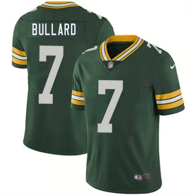 Men's Green Bay Packers #7 Javon Bullard Green 2026 Vapor Untouchable Limited Stitched Football Jersey Men's Green Bay Packers #7 Javon Bullard Green 2026 Vapor Untouchable Limited Stitched Football Jersey