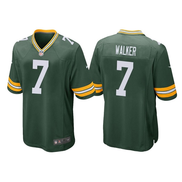 Men's Green Bay Packers #7 Quay Walker Green Stitched Football JerseyS Men's Green Bay Packers #7 Quay Walker Green Stitched Football JerseyS