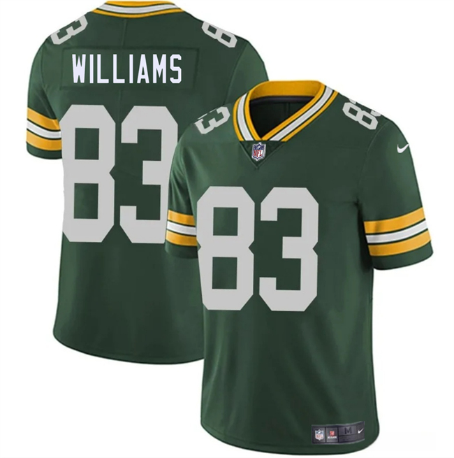 Men's Green Bay Packers #83 Savion Williams Green 2025 Draft Vapor Untouchable Limited Stitched Football Jersey