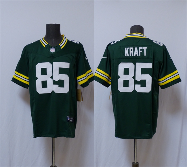 Men's Green Bay Packers #85 Tucker Kraft Green Vapor 2025 F.U.S.E. Limited Stitched Football Jersey Men's Green Bay Packers #85 Tucker Kraft Green Vapor 2025 F.U.S.E. Limited Stitched Football Jersey