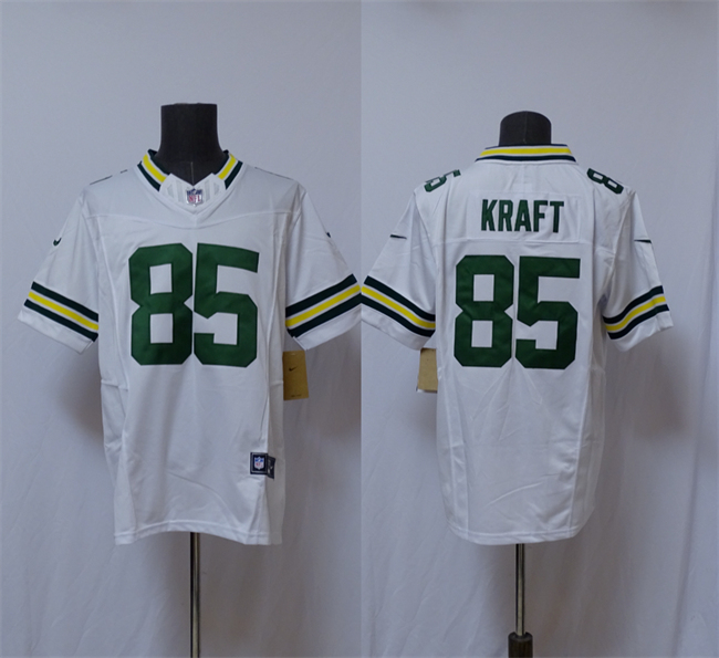 Men's Green Bay Packers #85 Tucker Kraft White Vapor 2025 F.U.S.E. Limited Stitched Football Jersey Men's Green Bay Packers #85 Tucker Kraft White Vapor 2025 F.U.S.E. Limited Stitched Football Jersey