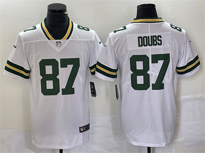 Men's Green Bay Packers #87 Romeo Doubs White Vapor Untouchable Limited Stitched Jersey Men's Green Bay Packers #87 Romeo Doubs White Vapor Untouchable Limited Stitched Jersey
