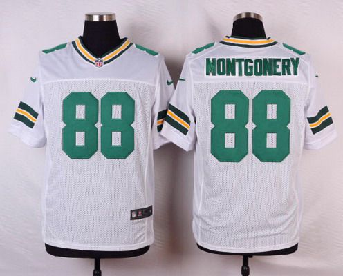 Men's Green Bay Packers #88 Ty Montgomery White Road NFL Nike Elite Jersey Men's Green Bay Packers #88 Ty Montgomery White Road NFL Nike Elite Jersey