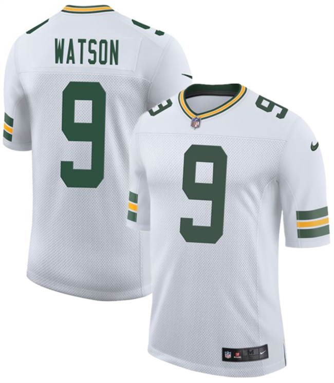 Men's Green Bay Packers #9 Christian Watson White 2025 New Vapor Untouchable Limited Stitched Football Jersey Men's Green Bay Packers #9 Christian Watson White 2025 New Vapor Untouchable Limited Stitched Football Jersey