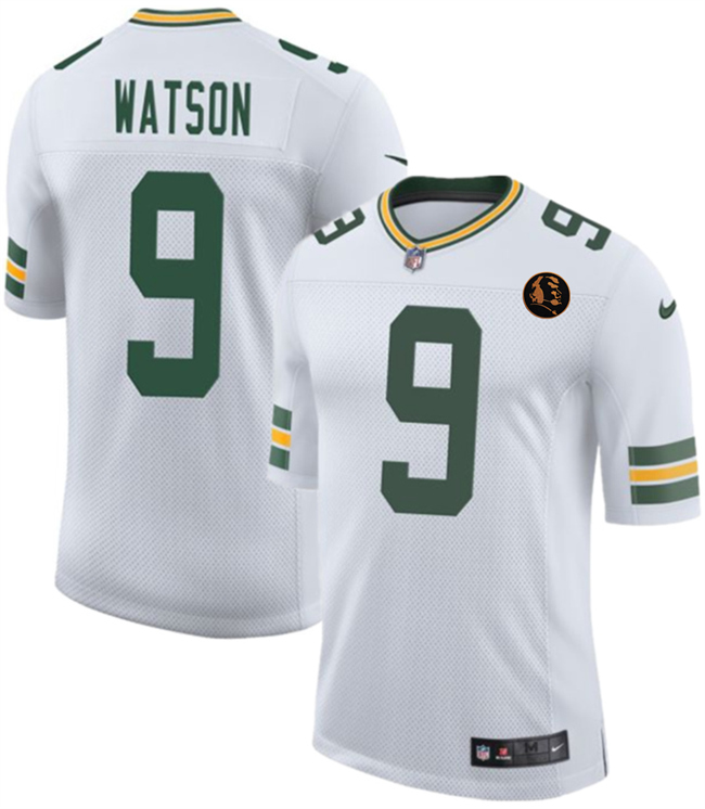 Men's Green Bay Packers #9 Christian Watson White 2025 New With John Madden Patch Vapor Untouchable Limited Stitched Football Jersey Men's Green Bay Packers #9 Christian Watson White 2025 New With John Madden Patch Vapor Untouchable Limited Stitched Football Jersey
