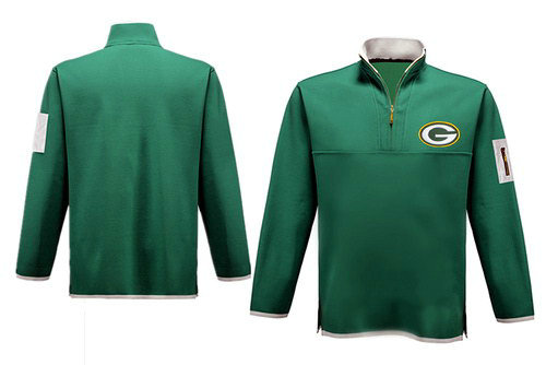 Men's Green Bay Packers Blank Antigua Green Fortune Sweater Knit Microfleece Quarter-Zip Pullover Green Jacket Men's Green Bay Packers Blank Antigua Green Fortune Sweater Knit Microfleece Quarter-Zip Pullover Green Jacket