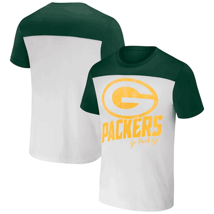 Men's Green Bay Packers Cream Green X Darius Rucker Collection Colorblocked T-Shirt Men's Green Bay Packers Cream Green X Darius Rucker Collection Colorblocked T-Shirt