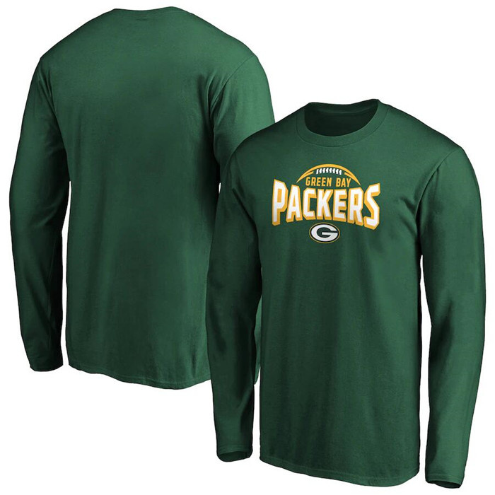 Men's Green Bay Packers Green Clamp Down Long Sleeve T-Shirt Men's Green Bay Packers Green Clamp Down Long Sleeve T-Shirt