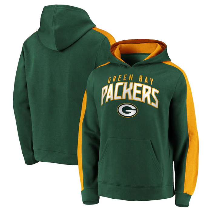 Men's Green Bay Packers Green Game Time Arch Pullover Hoodie Men's Green Bay Packers Green Game Time Arch Pullover Hoodie