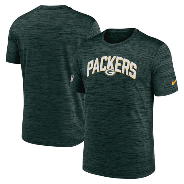 Men's Green Bay Packers Green On-Field Sideline Velocity T-Shirt Men's Green Bay Packers Green On-Field Sideline Velocity T-Shirt